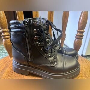 Black Nine West combat boots
